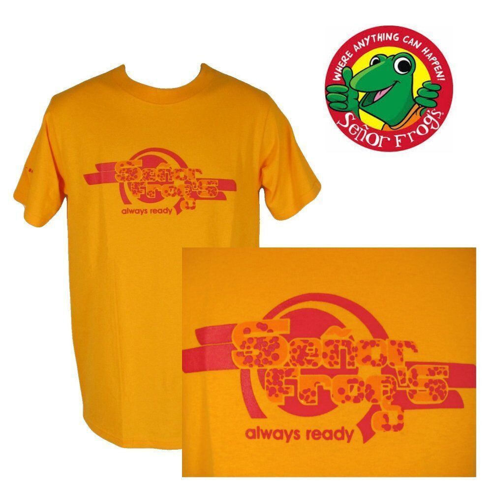 Senor Frogs Shirt NEW Unisex S Yellow Gold Red Nassau Bahamas Souvenir